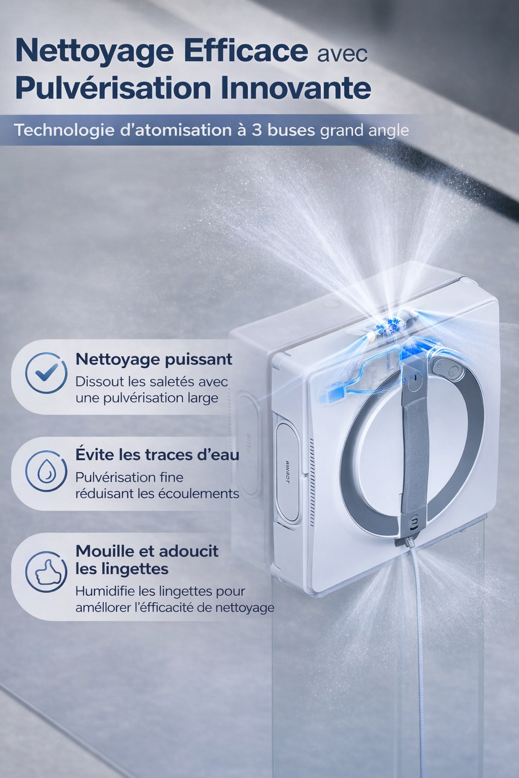 Robot Lave-Vitre Intelligent – Nettoyage Automatique Sans Effort