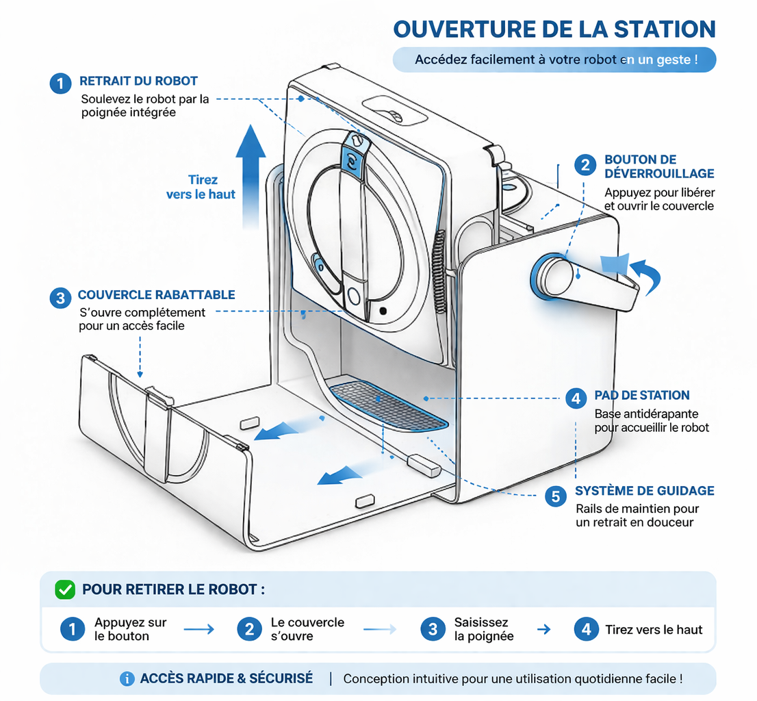 Robot Lave-Vitre Intelligent – Nettoyage Automatique Sans Effort